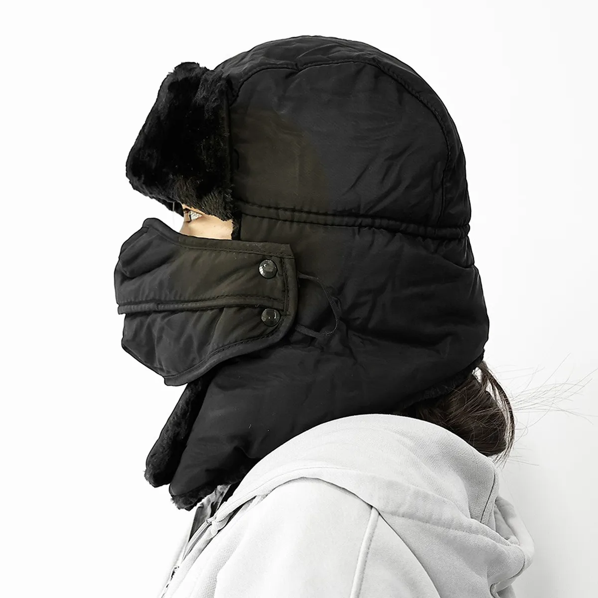 防寒帽子 マスク付き