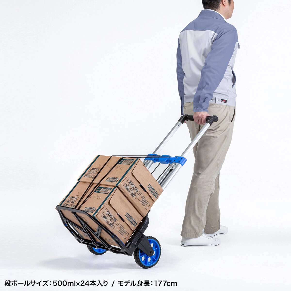 折りたたみキャリー 2輪台車 125kg