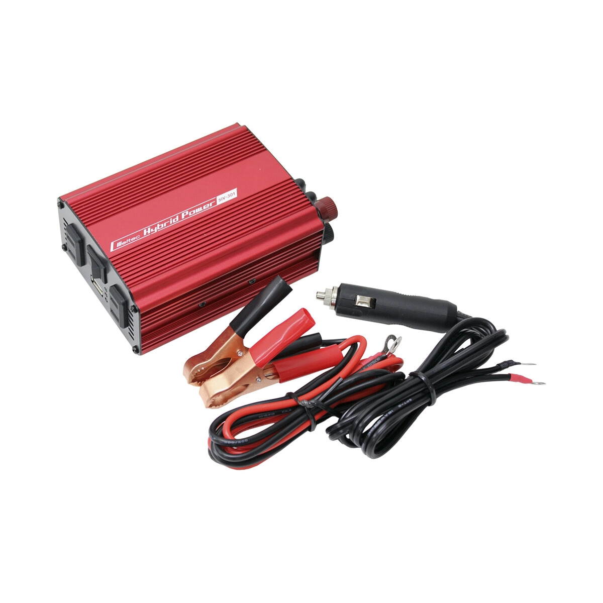 インバーター USB&コンセント DC24V用 300W