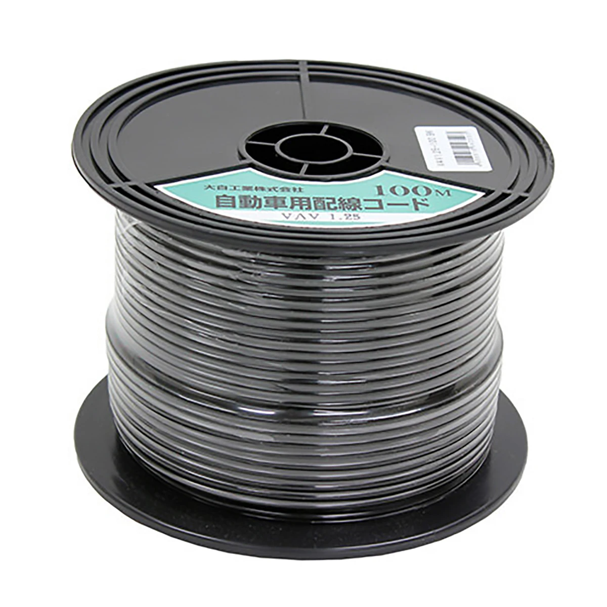 配線コード 黒 100m 1.25sq