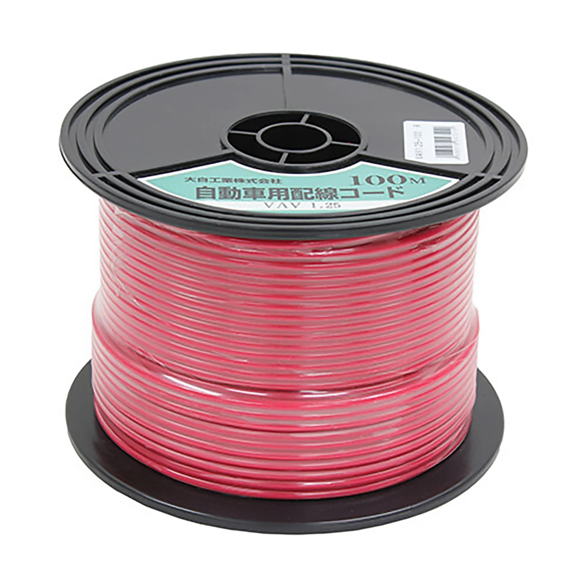 配線コード 赤 100m 1.25sq