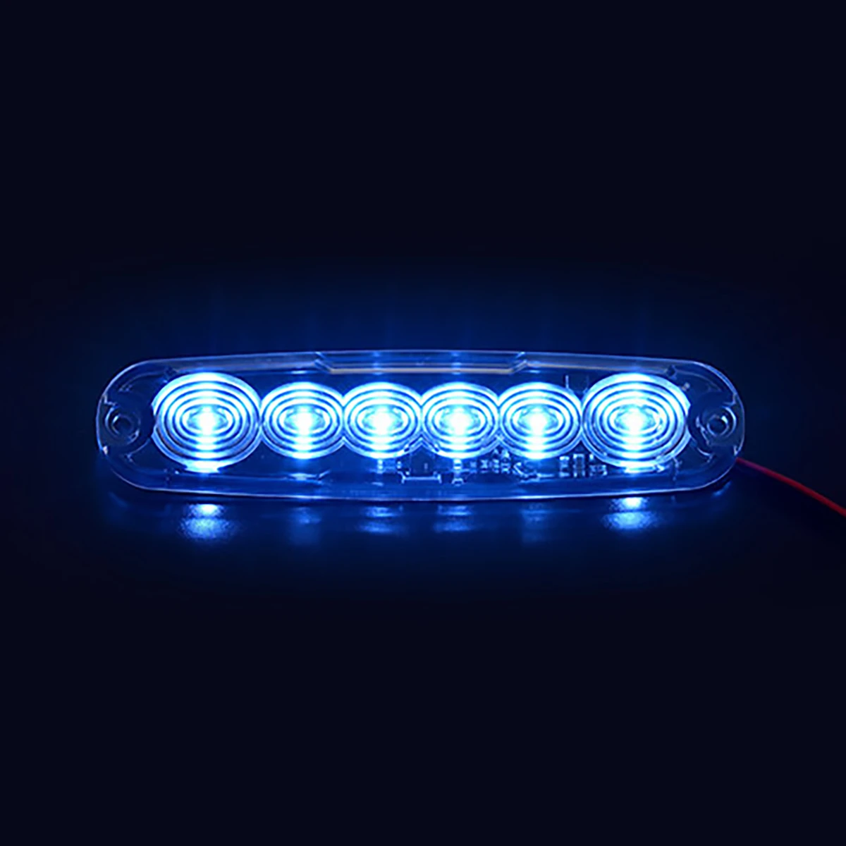 フラットマーカーランプ ブルー DC12～24V 防水