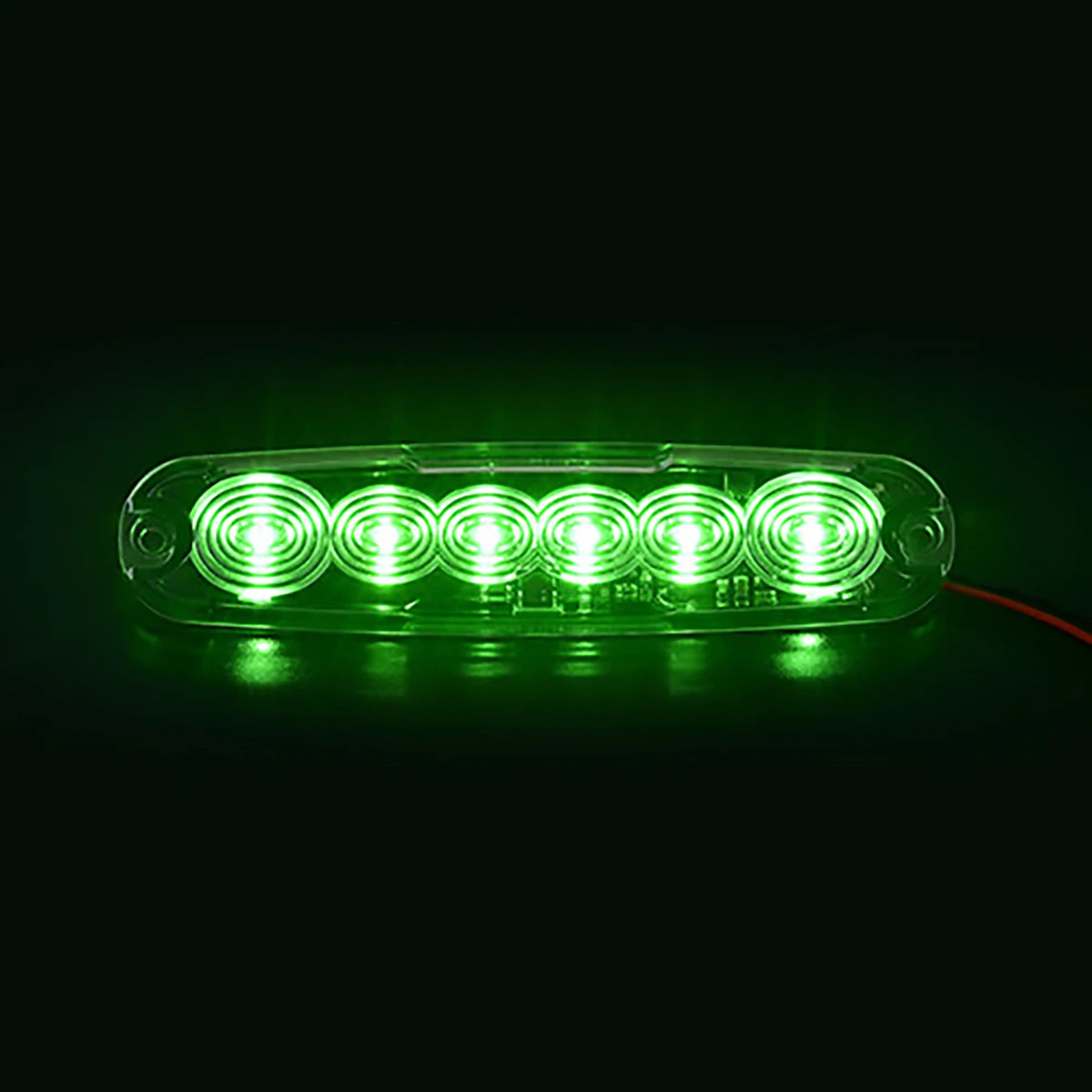 フラットマーカーランプ グリーン DC12～24V 防水