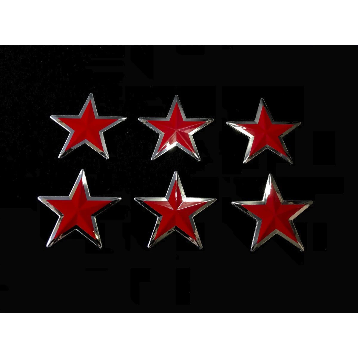 3Dデコデカール 星型 レッド 小 2シート入り