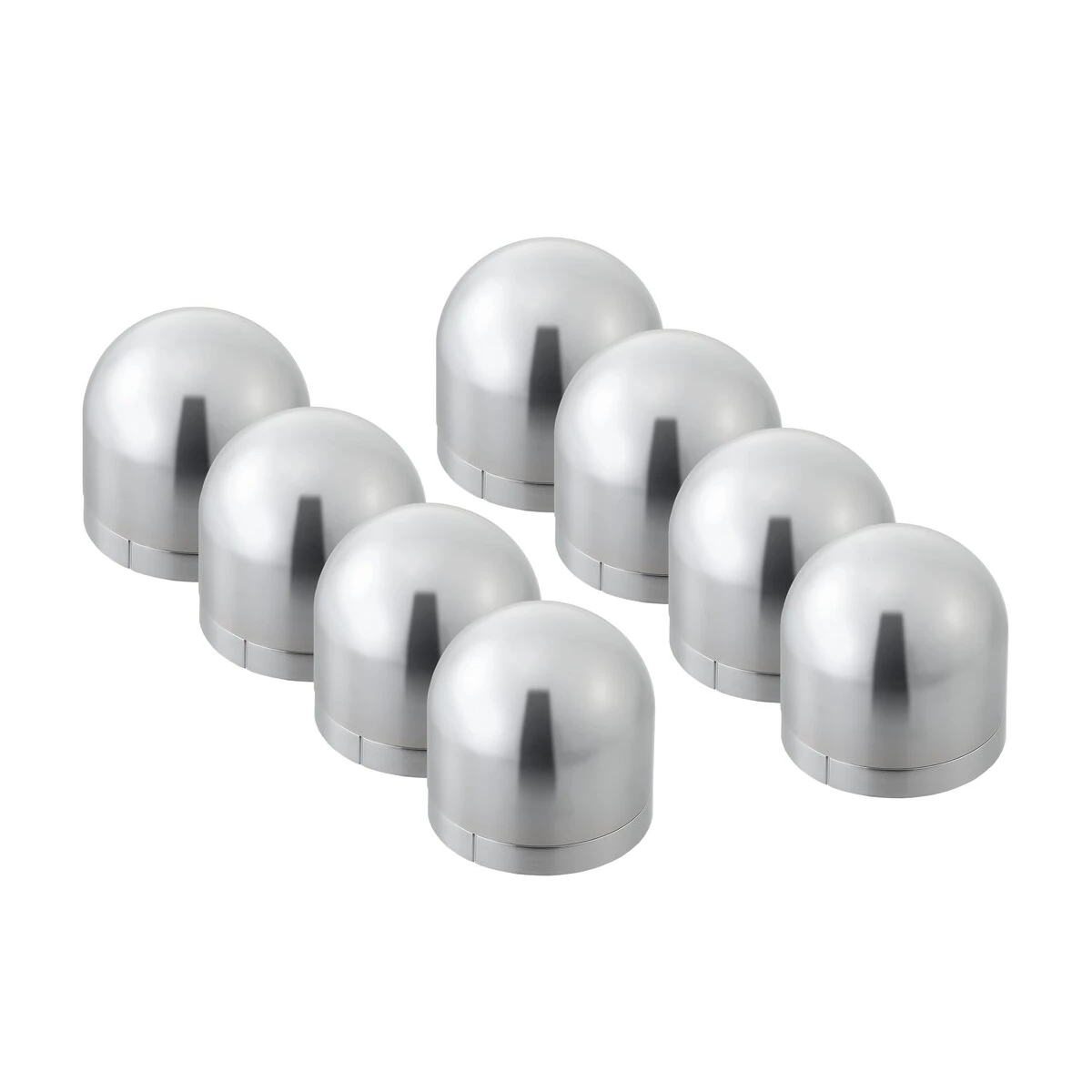 ゆるみチェック ナットキャップ クロームメッキ仕上げ 新ISO規格対応 33mm 全高53.5mm スペーサー 大型低床車用 8ヶ入