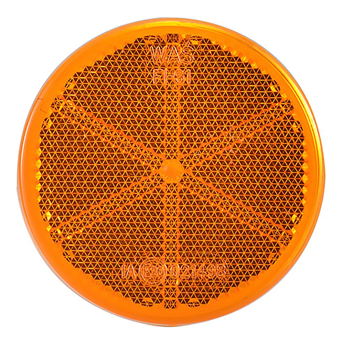 丸型反射鏡 貼り付けタイプ 黄 厚み6mm 1ヶ売