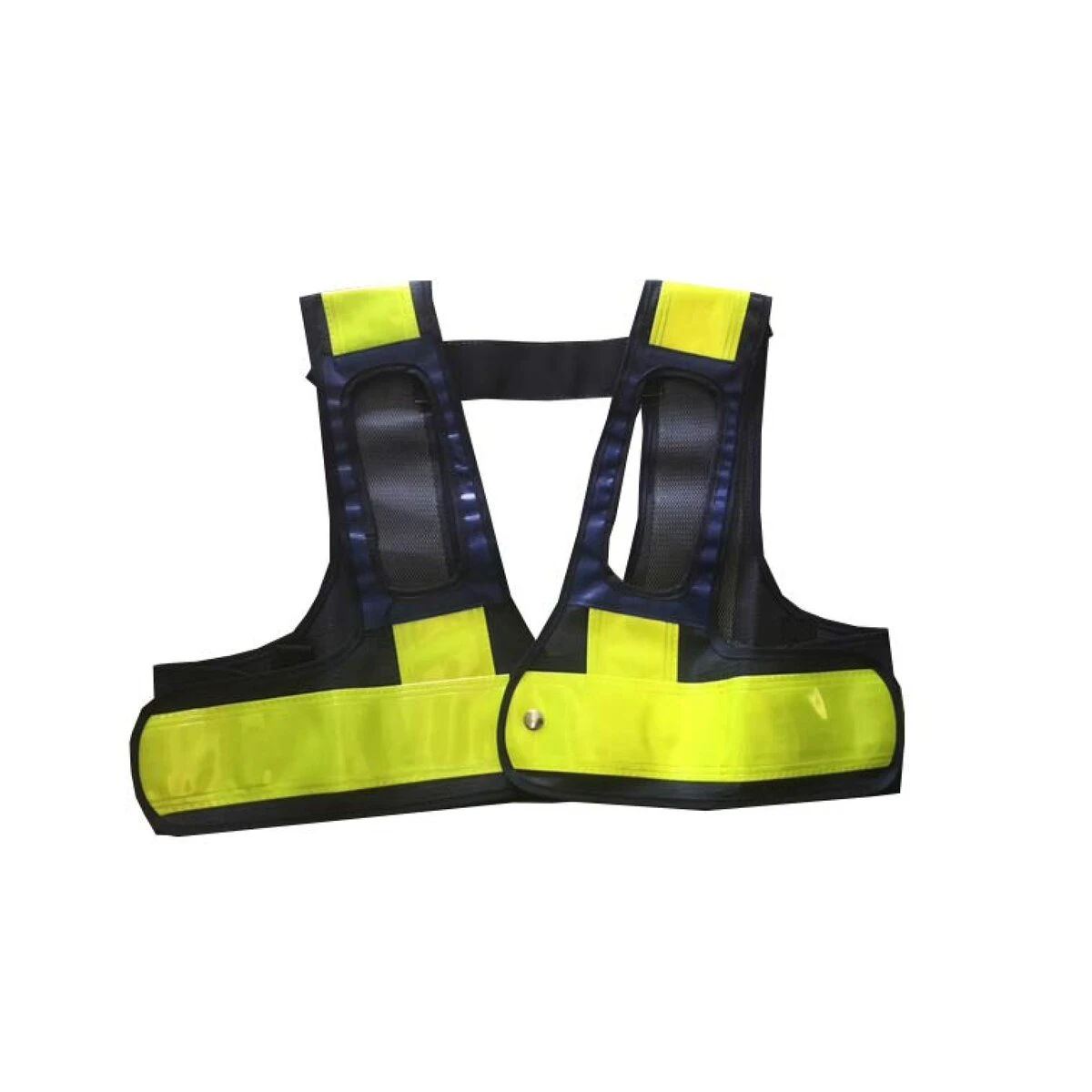 フルハーネス用安全ベスト 紺黄 フルハーネス対応 ショート丈