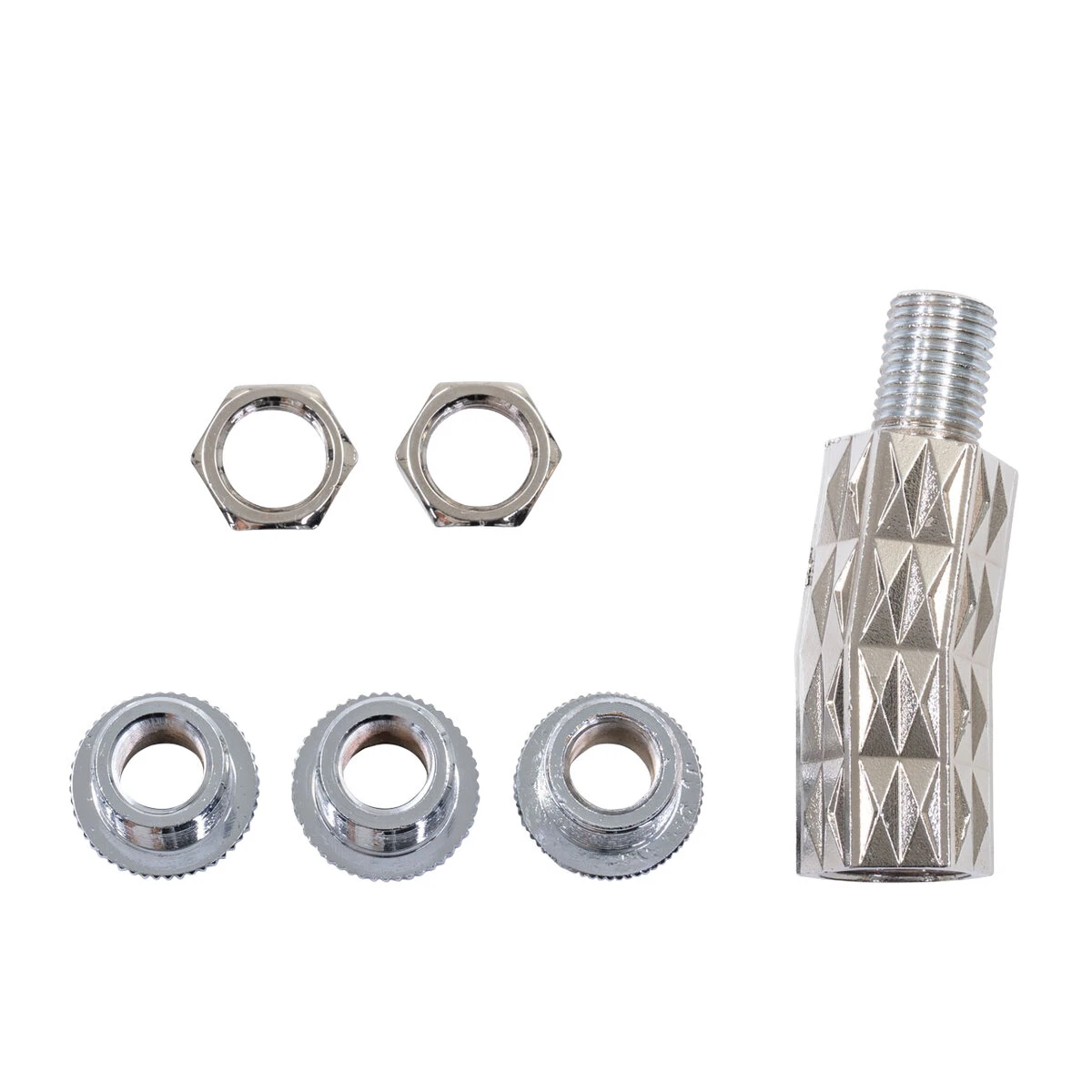 ダイヤカットエクステンション ネジ山12×ピッチ1.75 高さ45mm ちょい曲げタイプ