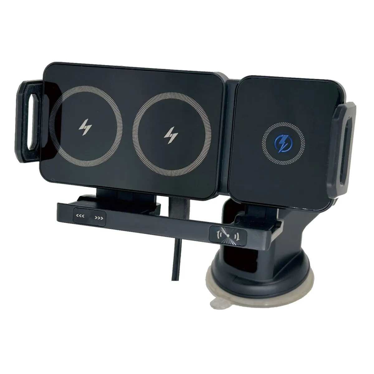 自動開閉＆急速充電対応 縦横切り替えスマホホルダー