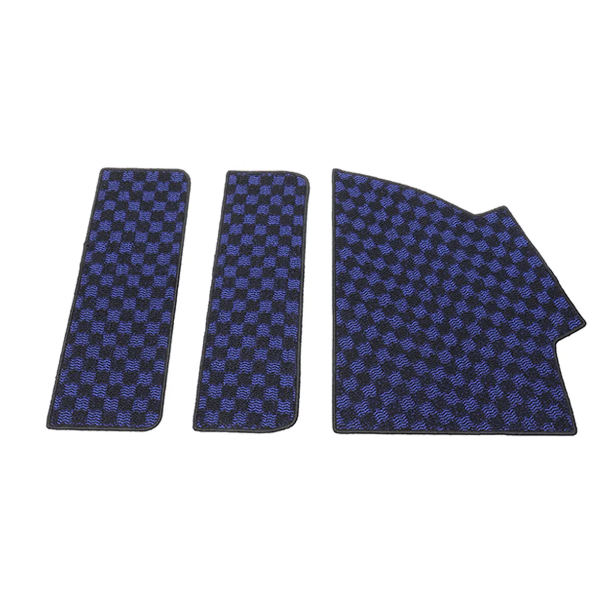 階段用マット 3点セット 大型バス用 裏ゴムスパイク加工 青・黒