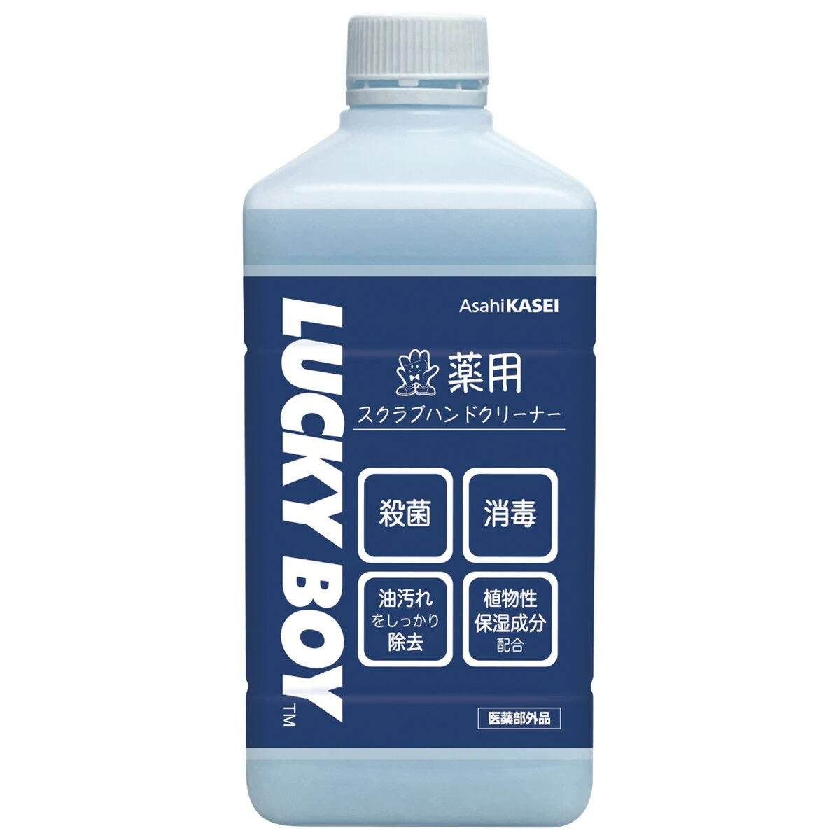 ラッキーボーイ 薬用スクラブハンドクリーナー 詰替え用ボトル 生分解 1.0kg