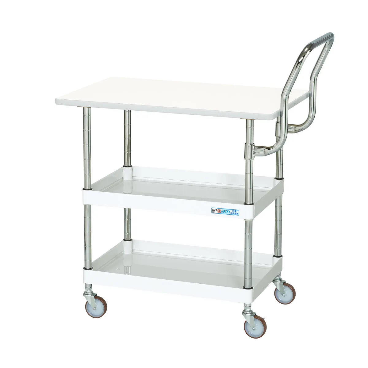 ツールワゴン 取っ手・天板付き 軽量 ナイロンウレタン車