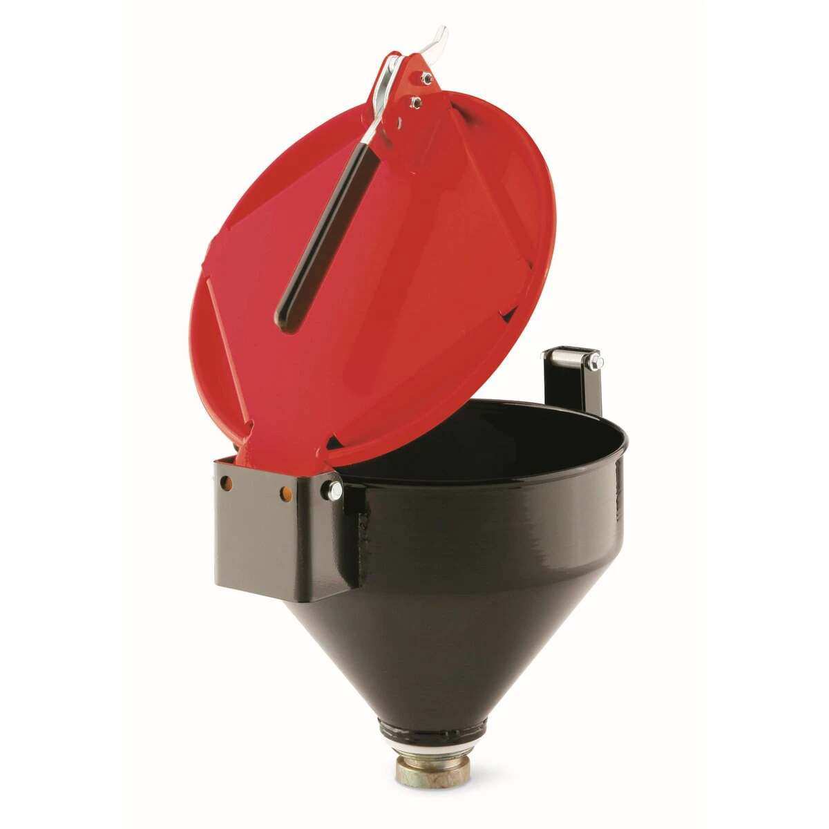 ふた付スチールドラム缶ファンネル ピグ 赤