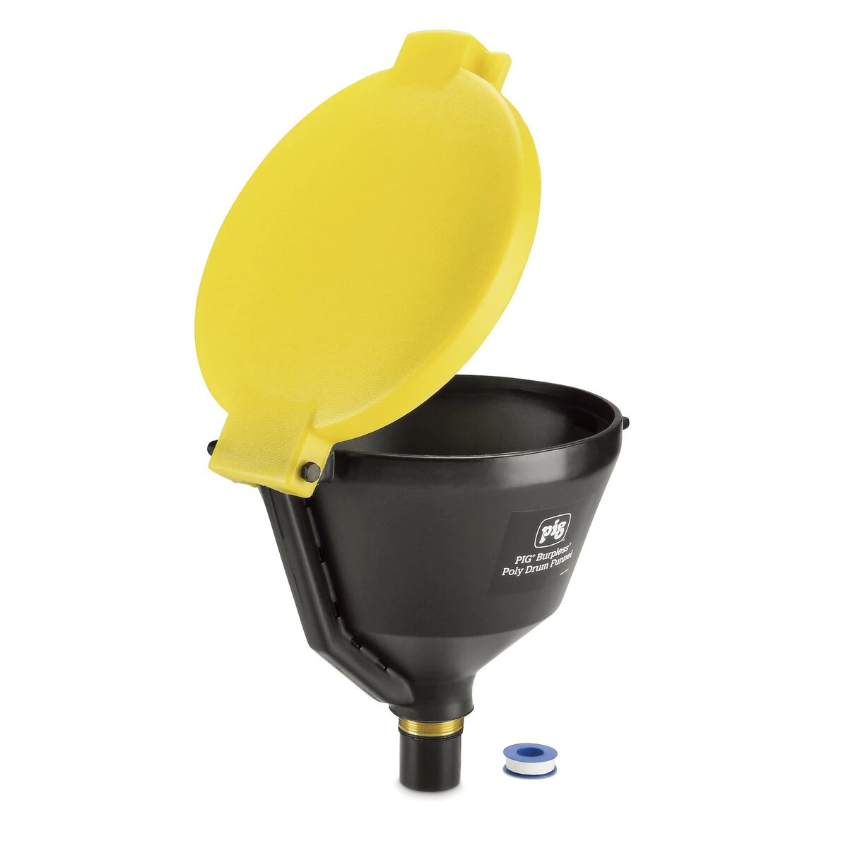 ふた付ポリドラム缶ファンネル ピグ 黄