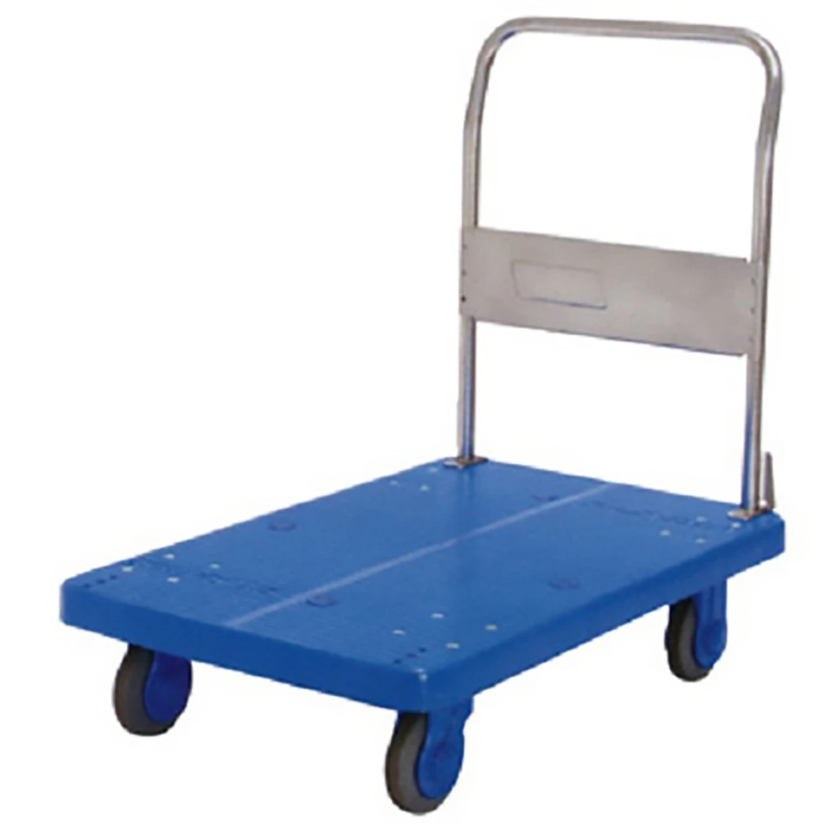 四輪台車 プラスチック 300kg ハンドル固定式 ハンドル組立式 静音タイプ