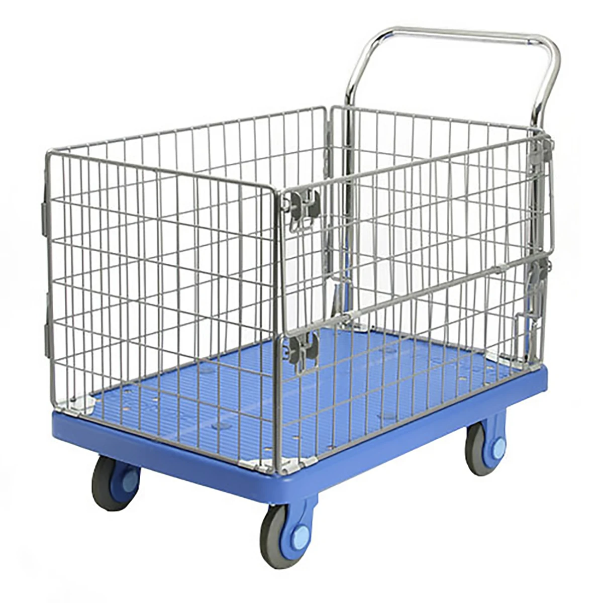 金網付台車 300kg ハンドル固定式 静音タイプ