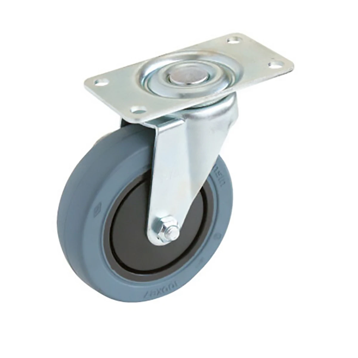 キャスター 台車用 微音タイプ ベアリング入 φ100mm 耐荷重60kg 自在輪