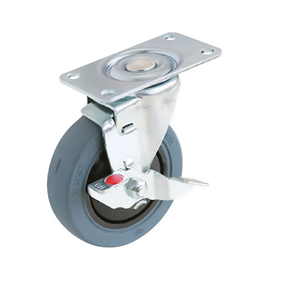 キャスター 台車用 微音タイプ ベアリング入 φ100mm 耐荷重60kg 自在輪・ストッパー付