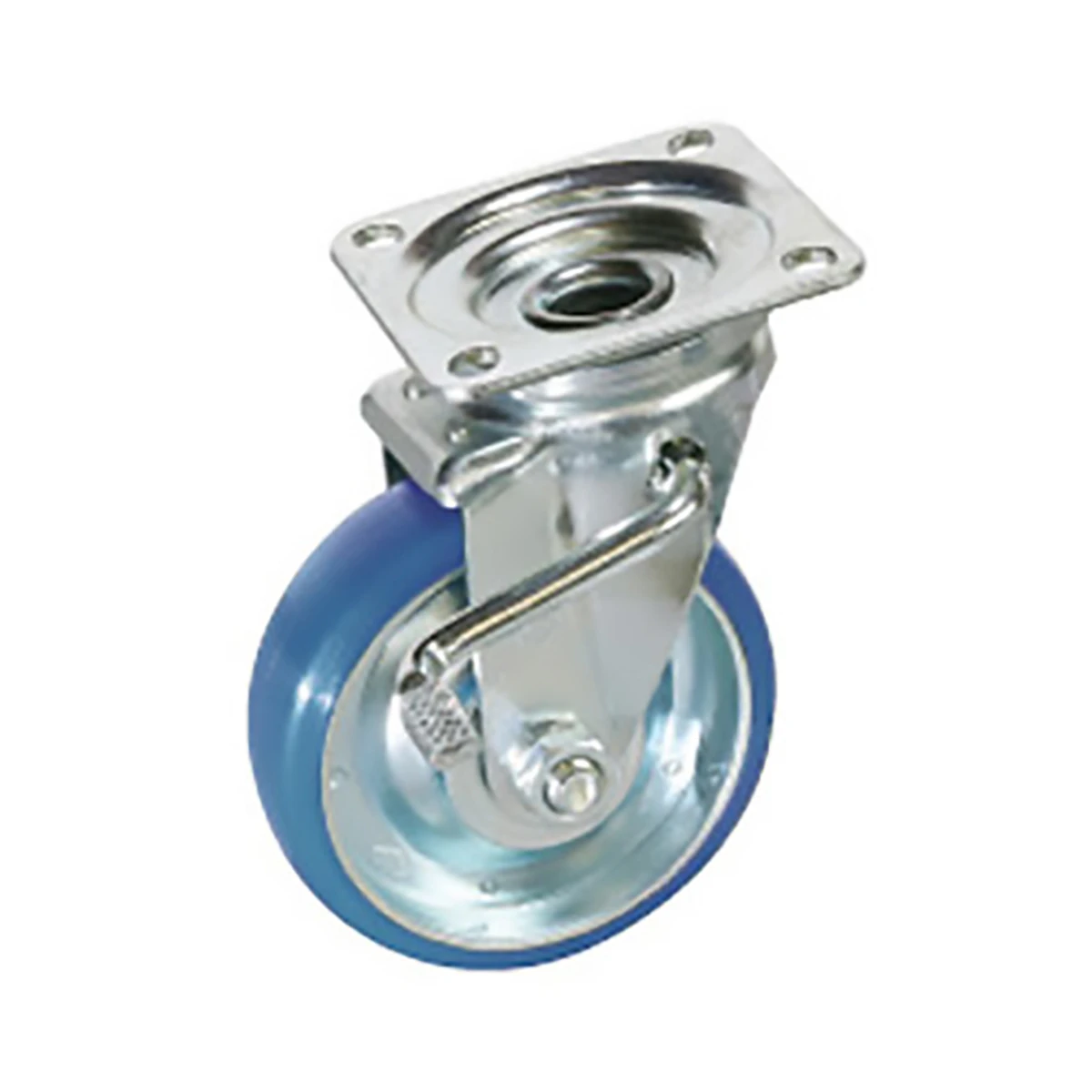 ウレタン キャスター 台車用 ベアリング入 φ130mm 耐荷重260kg 自在輪 ストッパー付