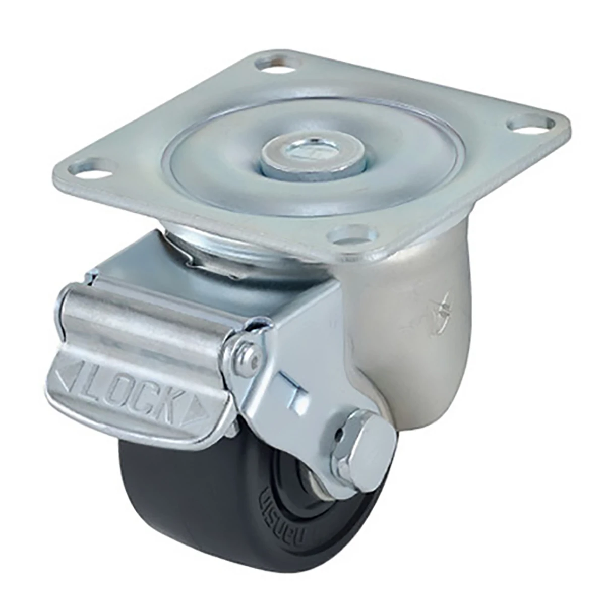 キャスター 低床重荷重用 強化ナイロン φ65mm 耐荷重 300kg ベアリング入