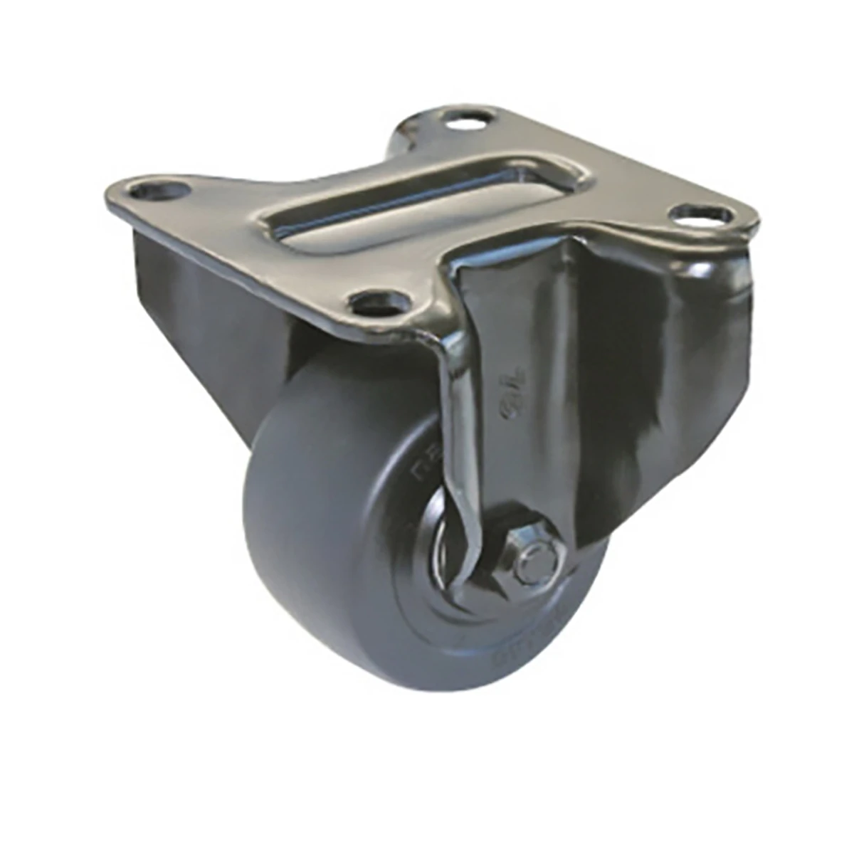 キャスター 低床超重荷重用 強化ナイロン ベアリング入 φ75mm 耐荷重600kg 固定輪