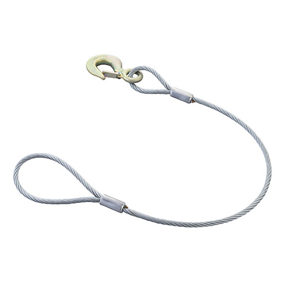 ワイヤー メッキ アイフック・ストッパー付 1ton用 Φ9mm 1本入