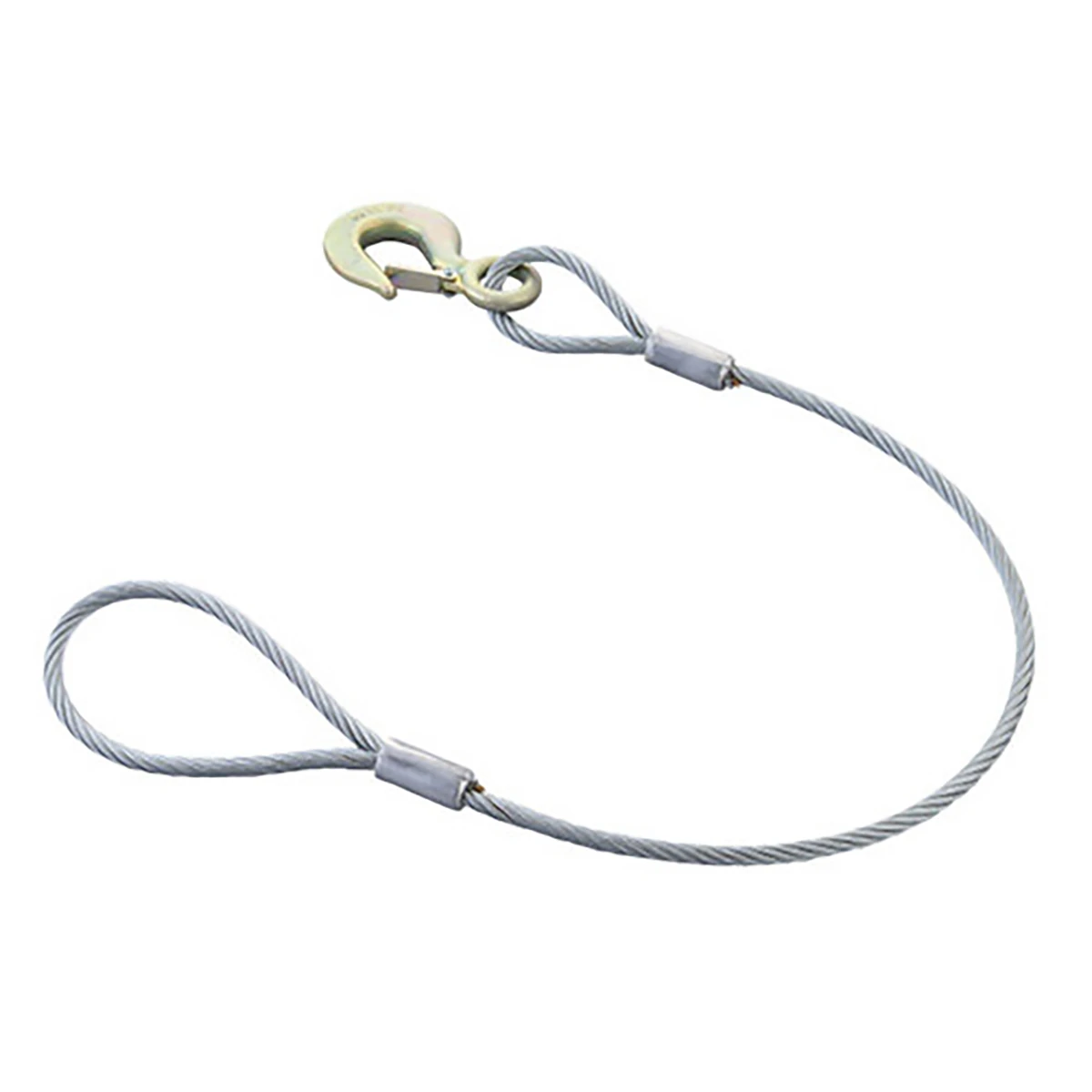 ワイヤー メッキ アイフック・ストッパー付 1.2ton用 Φ12mm 1本入