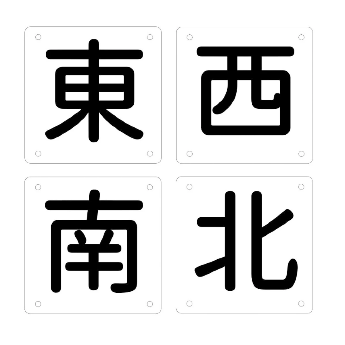クレーン表示板 東西南北 4枚1セット