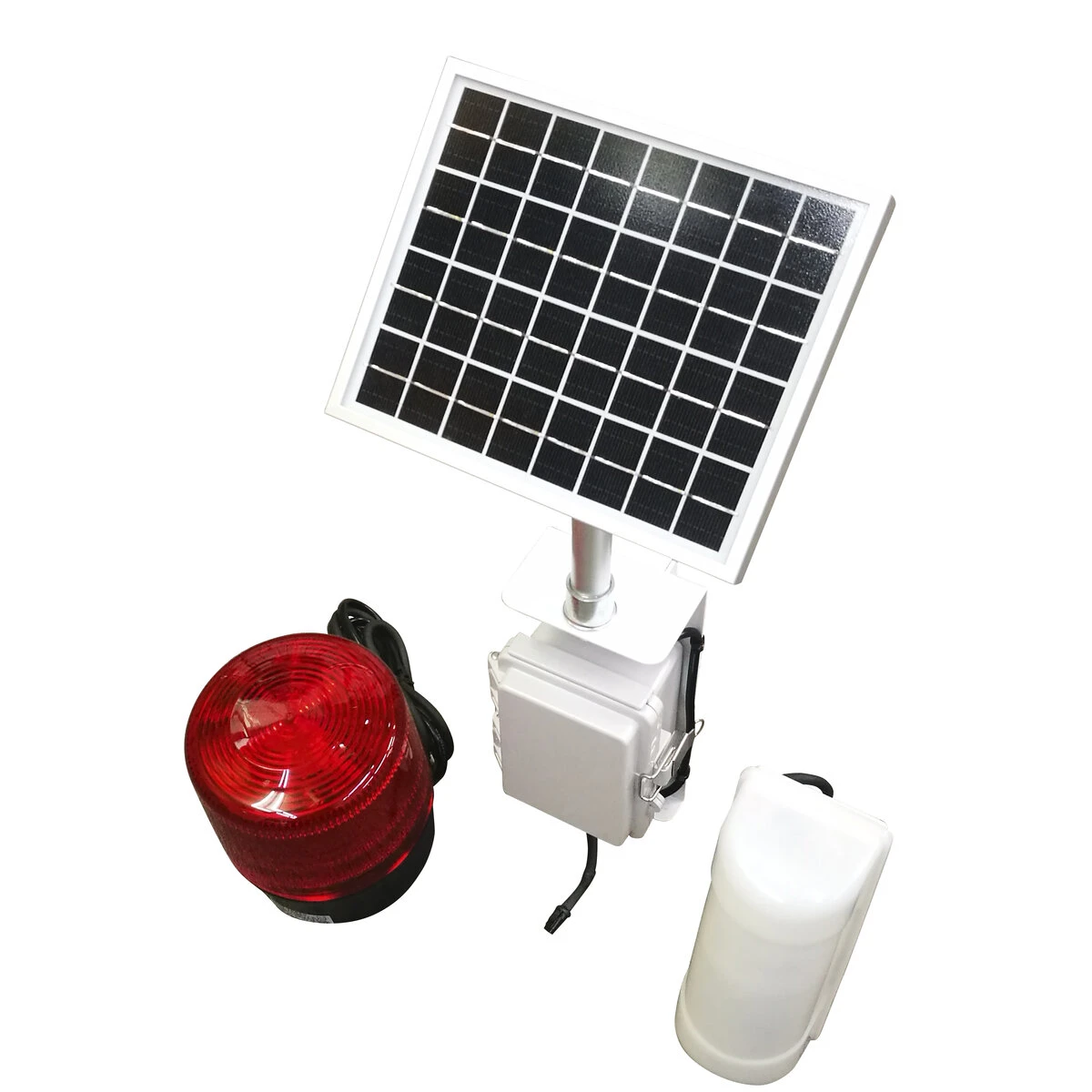 ソーラー簡易車両入出庫警告灯 ニコトーチ 赤 IP23