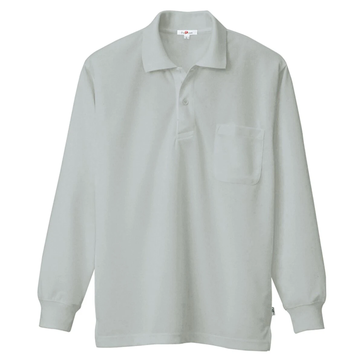 吸汗速乾長袖ポロシャツ グレー 3L