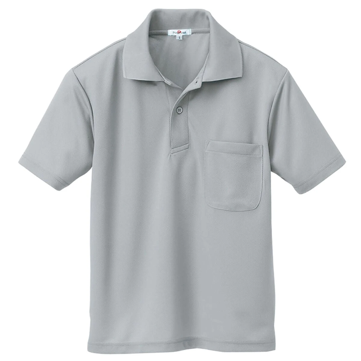 吸汗速乾半袖ポロシャツ グレー S