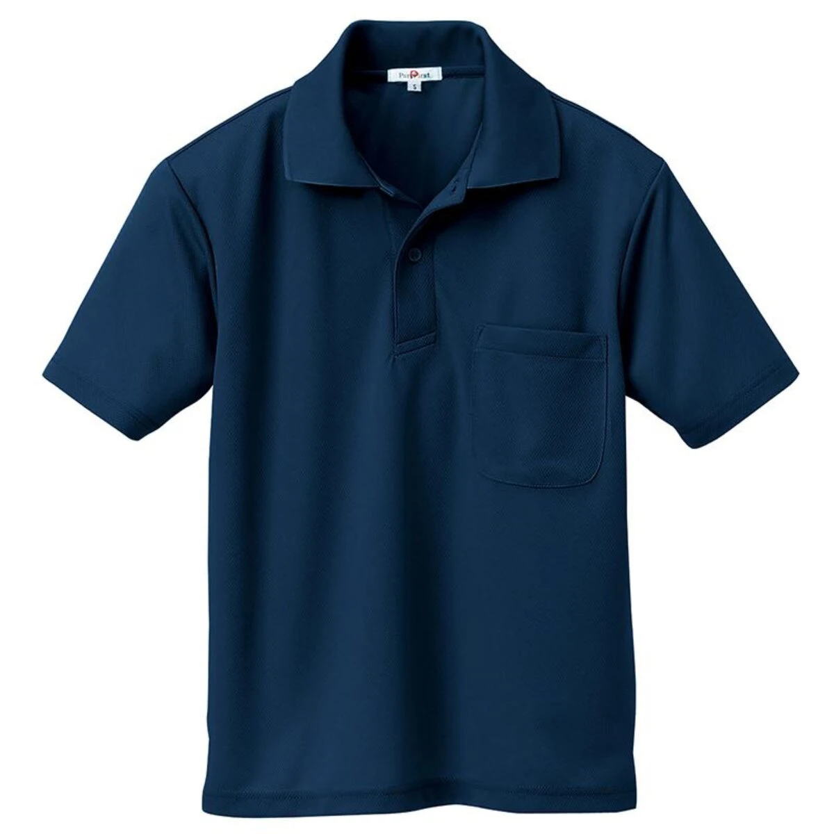 吸汗速乾半袖ポロシャツ ネイビー L