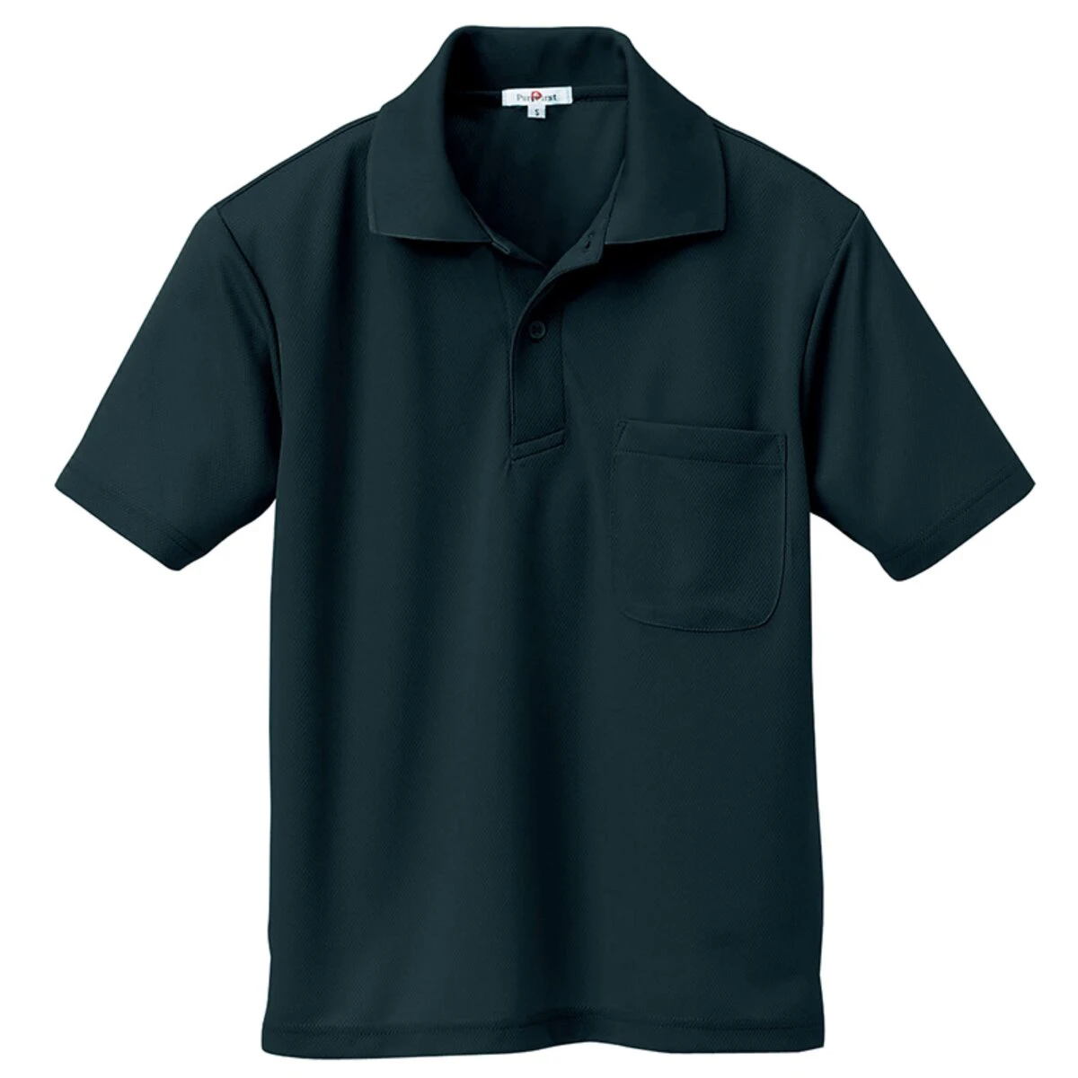 吸汗速乾半袖ポロシャツ ブラック L